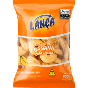 ROSQUINHA LANCA 600G BANANA E CANELA